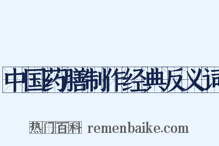 中国药膳制作经典反义词是什么意思的图片